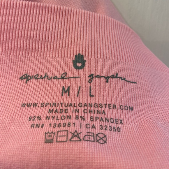 Spiritual Gangster Light Pink Leggings - Size M/L - Picture 2 of 9